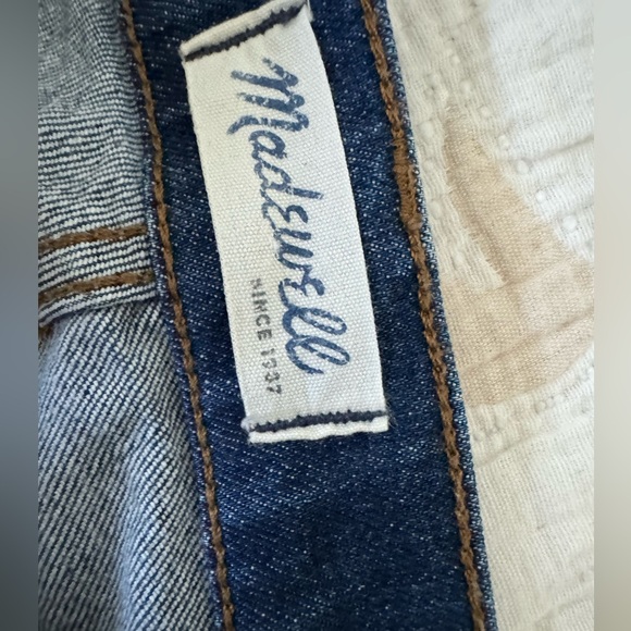 Madewell B1381 Slim Boy Jean Paint Splatter Jeans 24 midrise - Picture 9 of 15